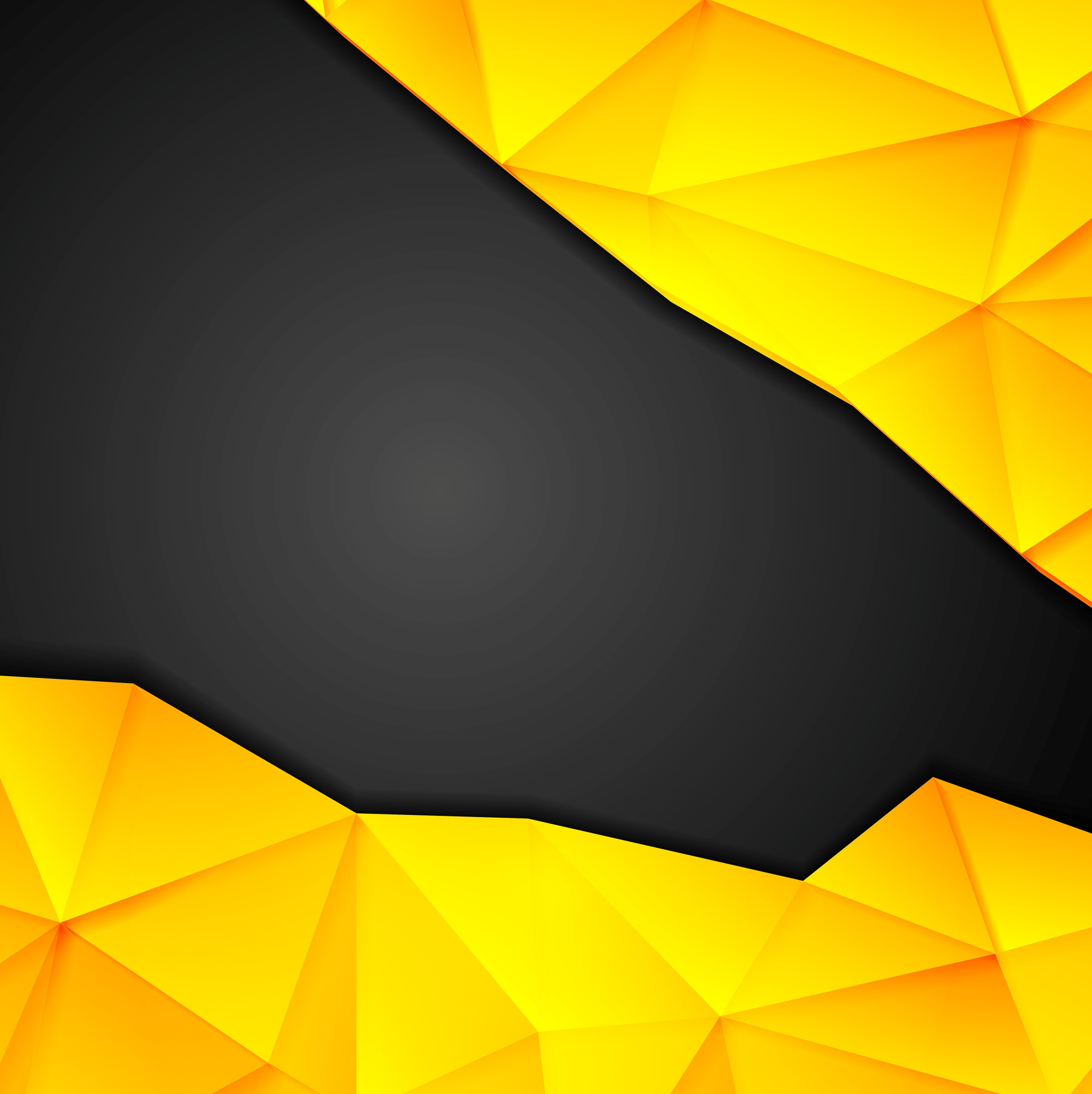 Tech Geometry Yellow and Black Background